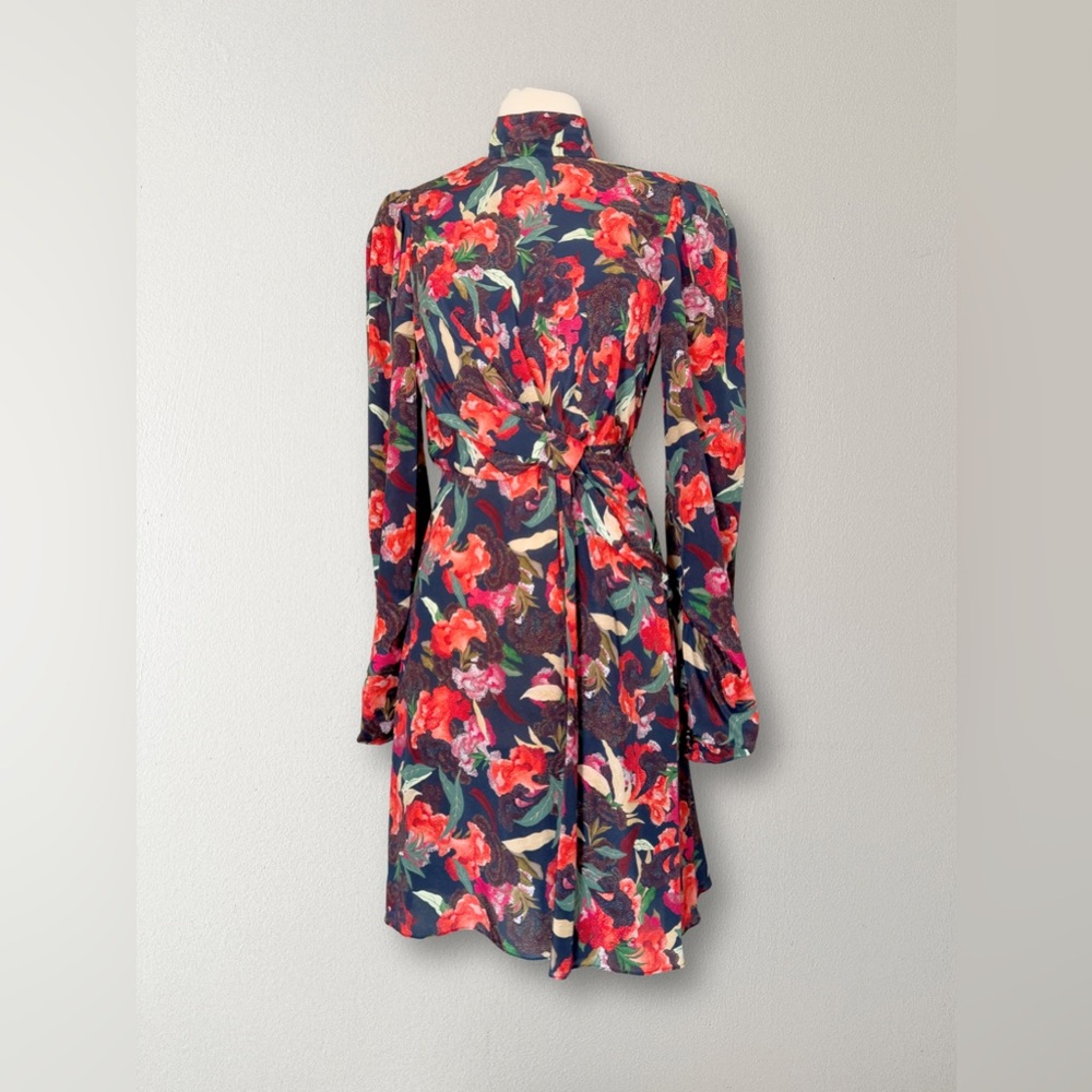 SALONI beautiful silk floral dress size 0 in pristine condition! - Picture 2 of 8